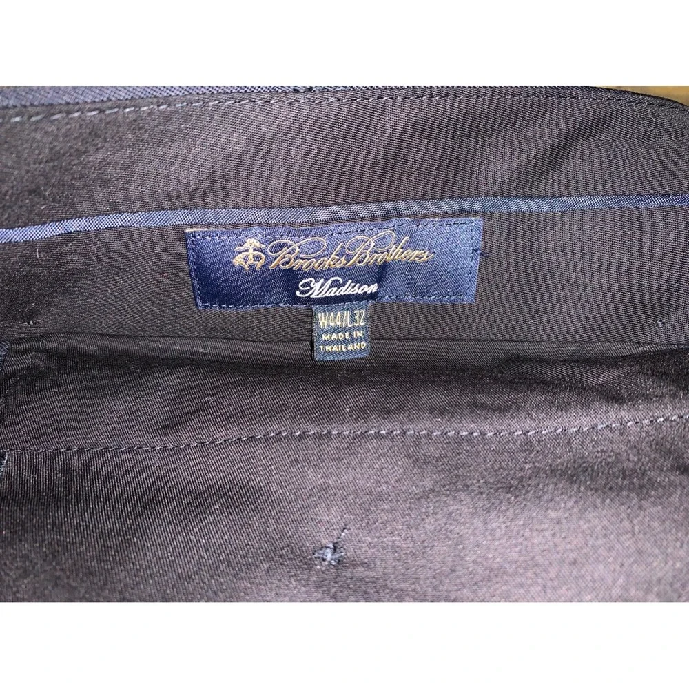 Brooks Brothers Madison Mens‎ Black Wool Blend Dress Pants W44 L32 Classic